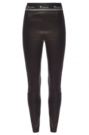 Leather trousers with logo, zdjęcie 1 Leather trousers with logo od T by Alexander Wang